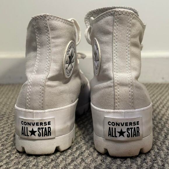 Light Gray Converse All Star Chunky Sole Boots US 8 - Picture 3 of 8